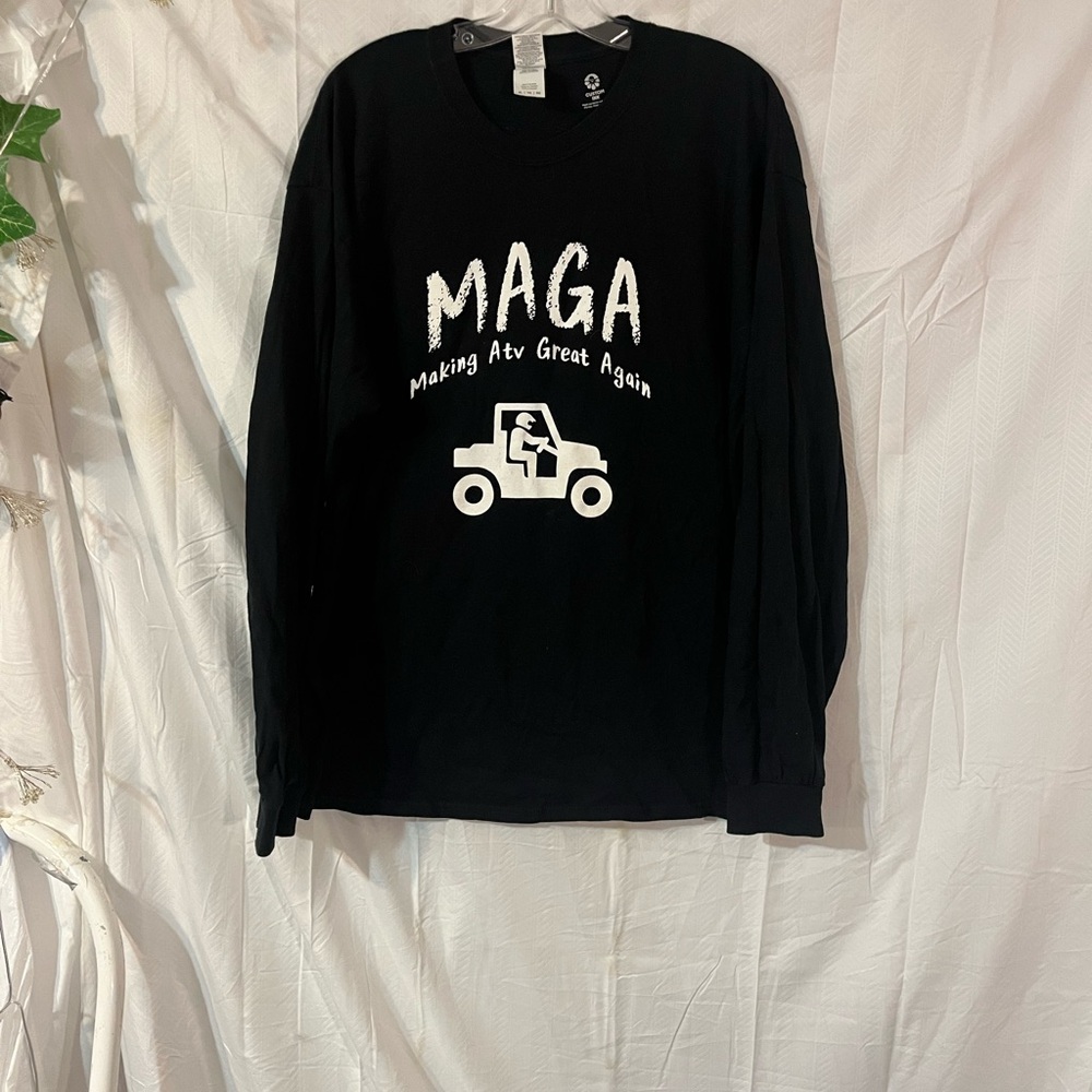 Men’s long sleeve graphic black T shirt XL. Humor outdoor B4 - Picture 4 of 5